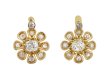 Victorian diamond flower earrings, circa 1890. hatton garden