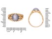 Star sapphire solitaire ring, Polish, circa 1940. Hatton Garden