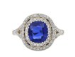 Burmese sapphire and diamond cluster ring hatton garden