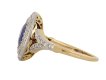 Burmese sapphire and diamond cluster ring hatton garden