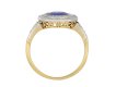 Burmese sapphire and diamond cluster ring hatton garden