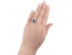 Burmese sapphire and diamond cluster ring hatton garden