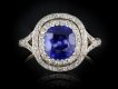 Burmese sapphire and diamond cluster ring hatton garden