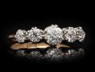 Edwardian diamond five stone ring, English, circa 1910. Hatton Garden
