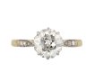 Old cut diamond flanked solitaire ring, circa 1915 hatton garden