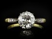 Old cut diamond flanked solitaire ring, circa 1915 hatton garden