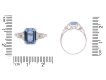 Aquamarine and diamond flank solitaire ring, circa 1940. Hatton Garden