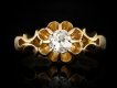Old mine diamond solitaire ring, English, 1903 hatton garden