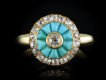 Victorian turquoise diamond cluster ring circa 1890 hatton garden