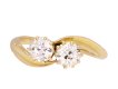 Victorian diamond crossover ring, circa 1900. Hatton Garden
