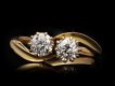 Victorian diamond crossover ring, circa 1900. Hatton Garden