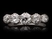 Diamond five stone ring, circa 1920. Hatton Garden