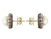Victorian natural pearl and diamond cluster earrings, circa 1880.
