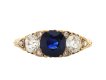 Victorian Sapphire and diamond three stone ring hatton garden