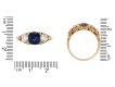 Victorian Sapphire and diamond three stone ring hatton garden