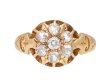 Diamond coronet cluster ring, English, 1911 hatton garden