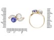 Ceylon sapphire and diamond crossover ring, circa 1910. Hatton Garden