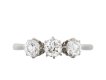 Old cut diamond three stone ring, circa 1930 hatton garden