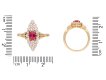 Burmese ruby and diamond marquise cluster ring, circa 1890. Hatton garden
