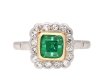 Colombian emerald and diamond coronet cluster ring, circa 1915. Hatton Garden