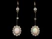 Edwardian Opal and Diamond drop earrings, circa 1915. Hatton Garden