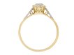 Edwardian old mine diamond flanked solitaire ring hatton garden