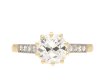 Old mine diamond flanked solitaire ring, circa 1915. Hatton Garden