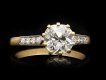 Old mine diamond flanked solitaire ring, circa 1915. Hatton Garden