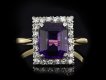 Edwardian amethyst and diamond cluster ring hatton garden