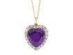 Victorian amethyst and diamond heart pendant hatton garden