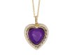 Victorian amethyst and diamond heart pendant hatton garden
