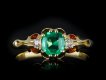 Victorian emerald diamond flanked solitaire ring hatton garden