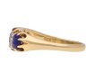 Victorian sapphire and diamond seven stone ring, circa 1881. Hatton Garden