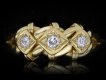 Old cut diamond love knot ring, English, 1931.  Hatton Garden