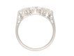 Old cut diamond three stone ring, circa 1920.Hatton Garden