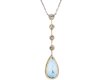 Aquamarine and diamond pendant, circa 1910.  Hatton Garden