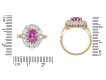 Pink Ceylon sapphire diamond coronet cluster ring hatton garden