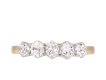 Old mine diamond five stone ring, circa 1905. Hatton Garden