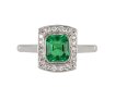 Colombian emerald and diamond coronet cluster ring hatton garden