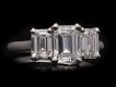 Art Deco diamond three stone ring, circa 1930. Hatton Garden