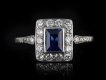 Art Deco sapphire and diamond coronet cluster ring hatton garden
