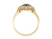 Ceylon sapphire diamond coronet cluster ring hatton garden