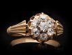 Victorian diamond coronet cluster ring, circa 1880. Hatton Garden
