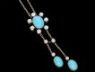 Victorian turquoise and diamond negligée necklace, circa 1895. Hatton Garden