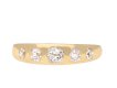 Victorian five stone diamond gypsy ring, circa 1890. Hatton Garden