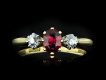 Ruby and diamond three stone ring, circa 1905 hatton garden