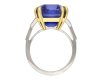 Colour change Ceylon sapphire and diamond ring hatton garden