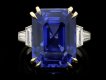 Colour change Ceylon sapphire and diamond ring hatton garden