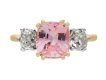 padparadscha ceylon sapphire diamond ring. hatton garden