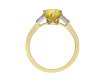 fancy yellow diamond flank solitaire ring. hatton garden.